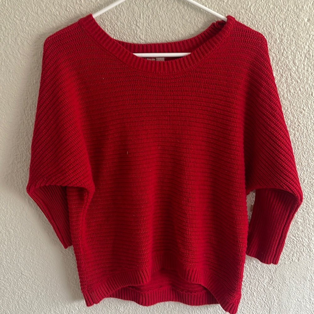 Red Crop top sweater